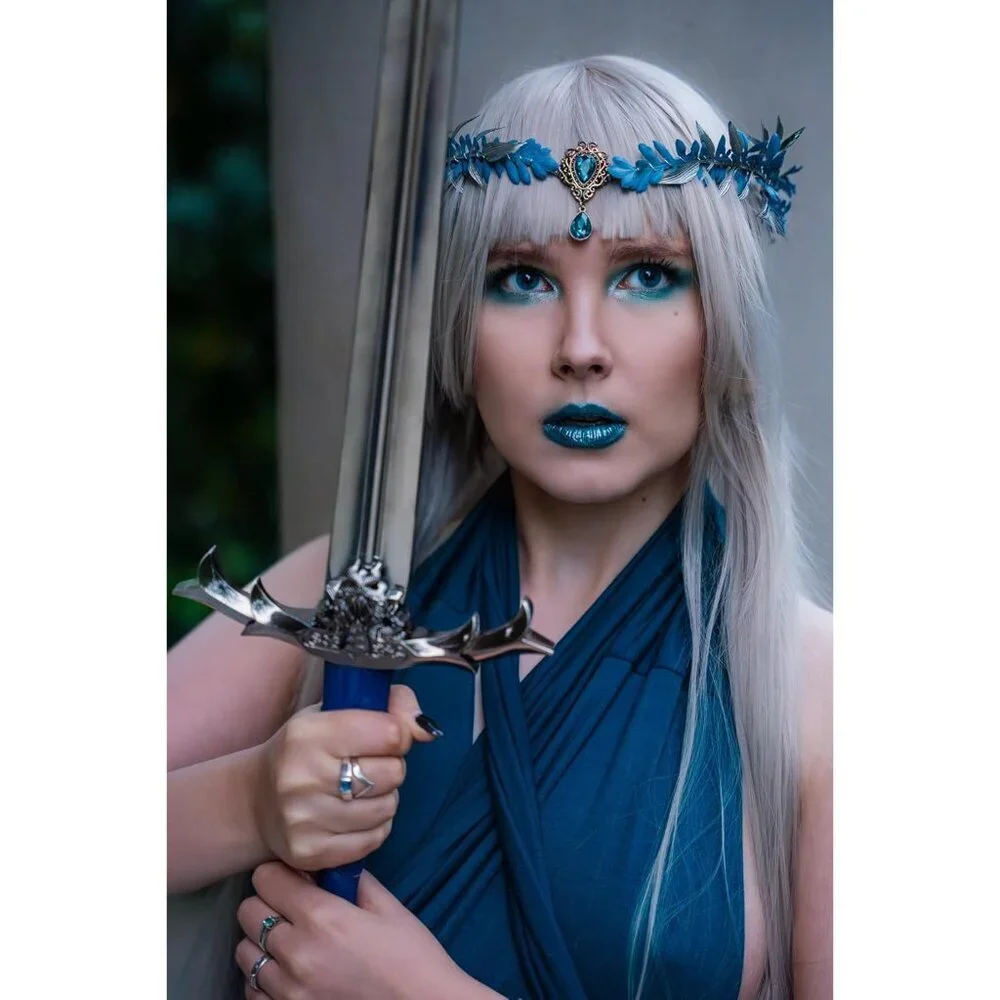 Woodland Elf Floral Crown Headband Women's Fairy Fantasy Halloween Cosplay